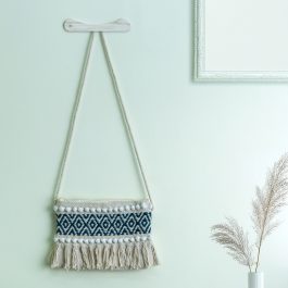 Handmade Cotton Sling Bag with Tassels – Boho Chic